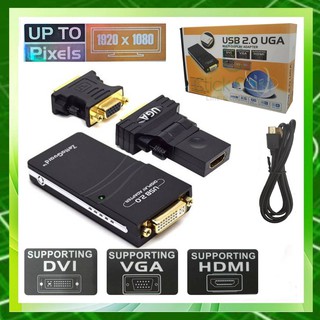 USB 2.0 to VGA/DVI/HDMI Video Graphics Adapter up to 1920x1080 / 1600x1200