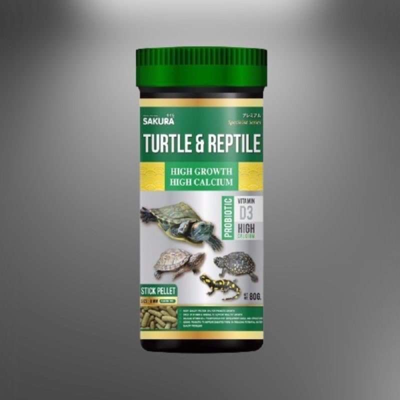 อาหารเต่าน้ำ Sakura Turtle & Reptile สูตรโปรตีนสูง เร่งโต กระดองใหญ่ ...