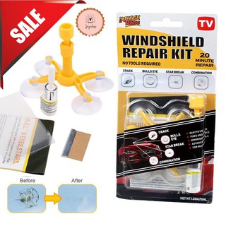 ชุดซ่อมกระจกรถยนต์ รอยร้าว รอยแตก ทำได้ด้วยตัวเอง Windshield Repair Kit