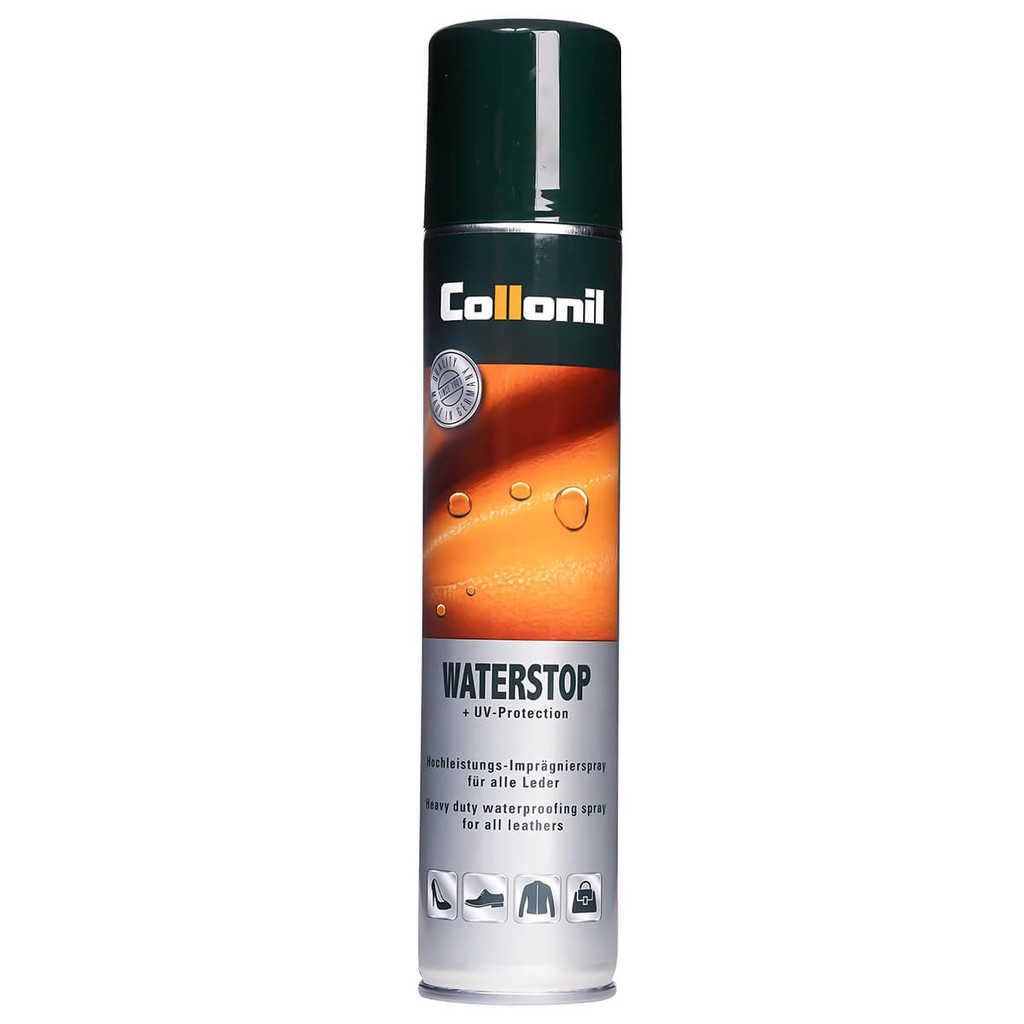 collonil-waterstop-spray-200-300-400ml-โคโลนิลสเปรย์กันน้ำสำหรับหนังเรียบ-สำหรับรองเท้าและกระเป๋า