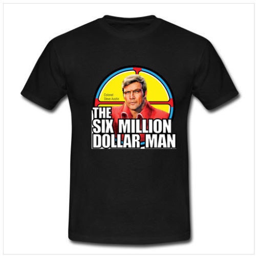 คอลูกเรือเสื้อยืดคอกลมเสื้อยืดทีวี-พิมพ์ลาย-the-six-million-dollar-man-70sผ้าฝ้ายแท้