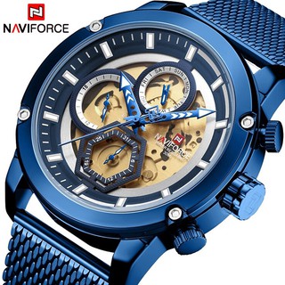 ภาพหน้าปกสินค้าNAVIFORCE แนวิฟอร์ค  แบรนด์ชั้นนำบุรุษนาฬิกาหรู Bussiness นาฬิกาโครโนกราฟควอตซ์ผู้ชายทหารนาฬิกาข้อมือนาฬิกา ที่เกี่ยวข้อง