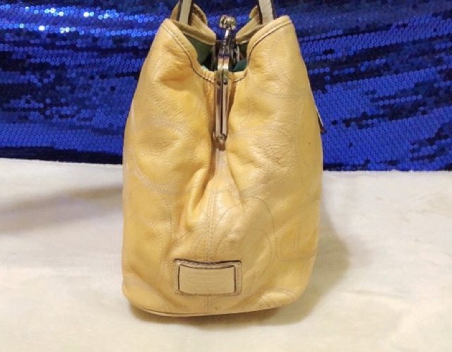 coach-signature-patent-leather-carryall-shoulder-handbag-แท้