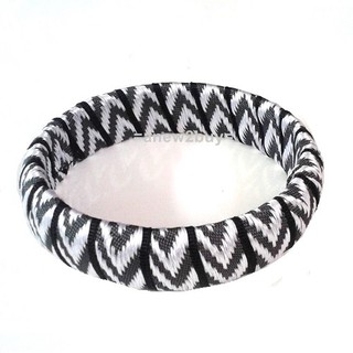 กำไลข้อมือแฮนด์เมด (Handmade Ribbon Fabric Wrapped Bangle Bracelet)