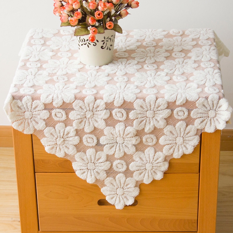 bedside-table-cover-เครื่องซักผ้ากลวงลูกไม้ทีวีตู้เย็นเตาอบไมโครเวฟโต๊ะข้างเตียงปกผ้าขนหนูปกผ้าคลุมกันฝุ่นอเนกประสงค์ผ้า