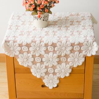 Bedside table cover เครื่องซักผ้ากลวงลูกไม้ทีวีตู้เย็นเตาอบไมโครเวฟโต๊ะข้างเตียงปกผ้าขนหนูปกผ้าคลุมกันฝุ่นอเนกประสงค์ผ้า