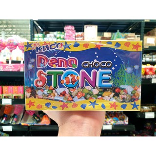 🔥 ดีโน ช็อกโกสโตน ช็อกโกแลตรูปหิน 20 กรัม x 12 ซอง Kisco Deno Choco Stone (0208) คิสโก้ ดีโน่