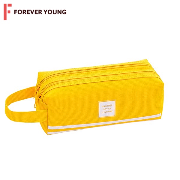 tforever-young-กระเป๋าเครื่องเขียน-กระเป๋าใส่ปากกา-ทำจากผ้าโพลีเอสเตอร์-สกรีนโลโก้-รุ่น-lc-3d-มี-6-สี