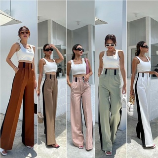 ภาพหน้าปกสินค้าIsabella two-tone pants 🤎สีใหม่รีบด่วนพร้อมส่งครบไซส์ค่ะกางเกงขากระบอกใหญ่ดีเทลปั๊วะปัง มาละจ้าแต่งทูโทนทั้งหน้าหลัง ซึ่งคุณอาจชอบสินค้านี้