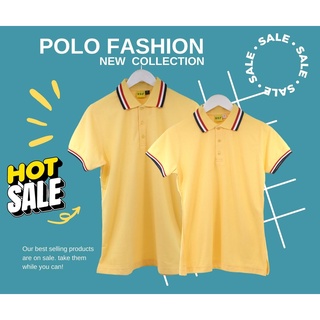 ภาพหน้าปกสินค้าเสื้อโปโลผ้า CVC Cotton สีเหลือง ซึ่งคุณอาจชอบราคาและรีวิวของสินค้านี้