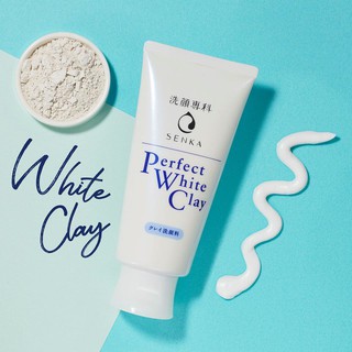 🐵 SENKA Perfect White Clay Whip Foam  120กรัม เซ็นกะ เพอร์เฟ็ค ไวท์ เคลย์ วิป โฟม