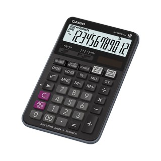 Casio Calculator เครื่องคิดเลข  คาสิโอ รุ่น  JJ-120D PLUS แบบตั้งโต๊ะ เหมาะสำหรับร้านค้า 12 หลัก สีดำ