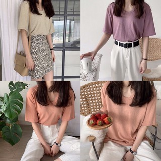 SALE Basic tee (เหลือ เบจ ชมพู ส้ม)