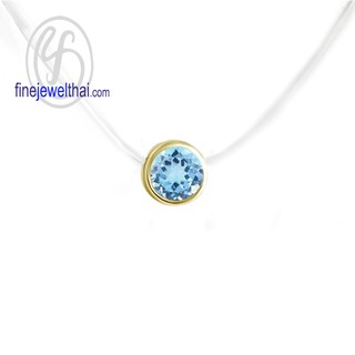 Finejewelthai-จี้โทพาซ-โทพาซ-จี้พลอย-พลอยประจำเดือนเกิด-Topaz-Silver-Pendant-Birthstone-P1086tp00 (ราคาต่อชิ้น)