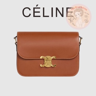 Shopee ลดกระหน่ำ 🔥ของแท้ 100% 🎁Celine Brand New TRIOMPHE Medium Calf Leather Handbag