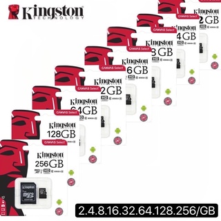 สินค้า [ใส่ APRZSF ลด 50.-]เมมโมรี่การ์ด Kingston Micro SD card Memory Card2GB 4GB 8GB 16GB 32GB 64GB 128GB 256GB