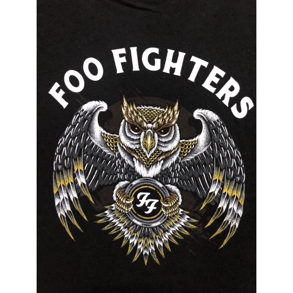 เสื้อยืดผ้าฝ้ายพิมพ์ลายคลาสสิก-เสื้อวง-foo-fighters-size-s