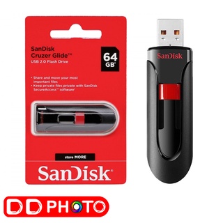 Flash drive Sandisk อุปกรณ์จัดเก็บข้อมูลภายนอก ขนาดความจุ 64GB