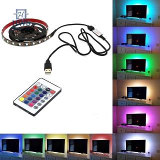 ภาพหน้าปกสินค้าสายไฟ LED RGB 5050 หลากหลายสี สาย USB พร้อมรีโมทควบคุม ตกแต่งหลังทีวี ที่เกี่ยวข้อง