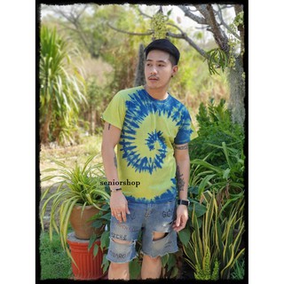 เสื้อยืดสีพาสเทล มัดย้อม เสื้อมัดย้อมNatural Tie Dye Clothe