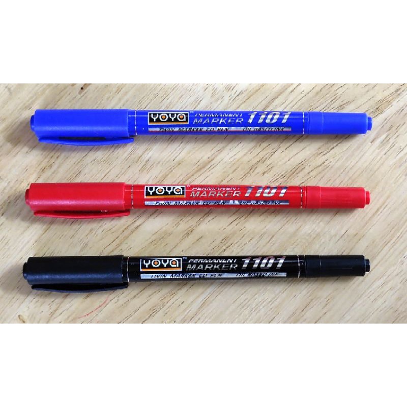 ปากกาเขียนซีดี-yoya-2หัว-twin-marker-cd-pen-permanent-marker-1101