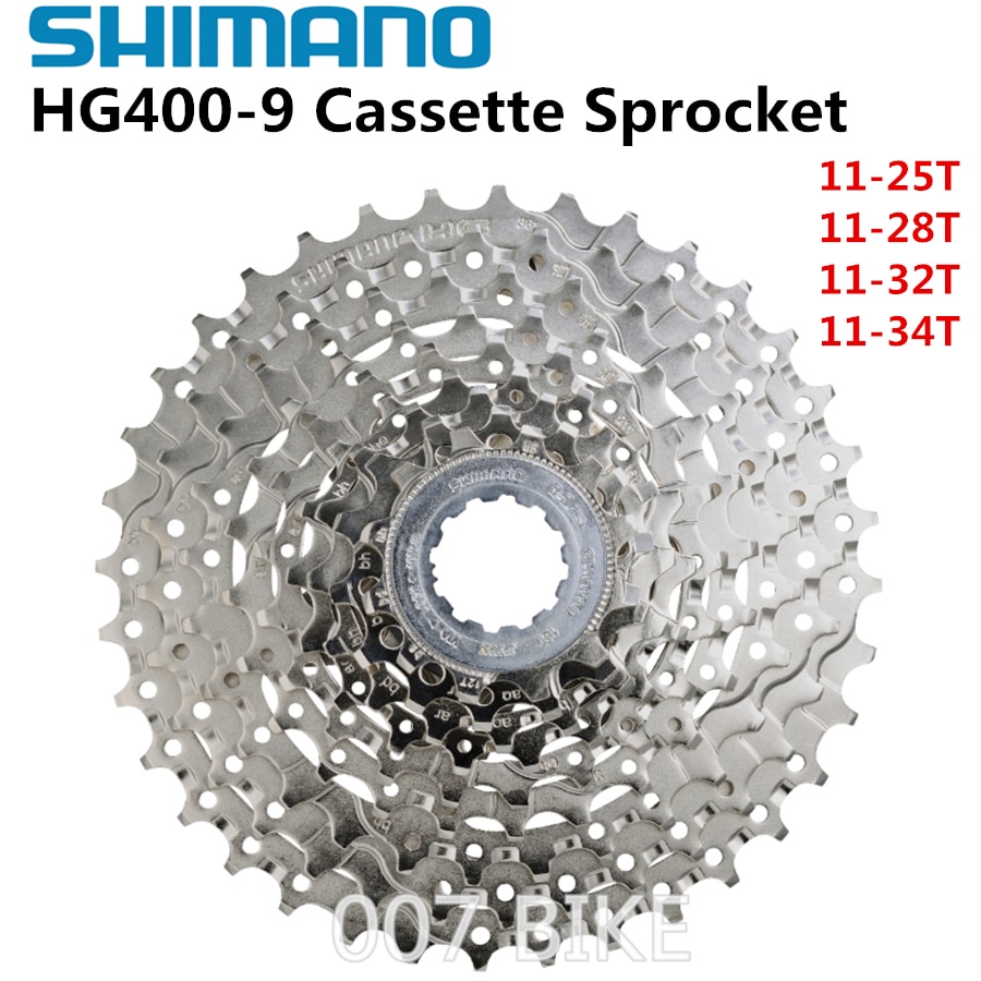 เฟืองเกียร์จักรยานแบบสวมสีเงิน-shimano-sora-alivio-9-speed-ของแท้ศูนย์ไทย-11-25-11-36tch-hg400-9