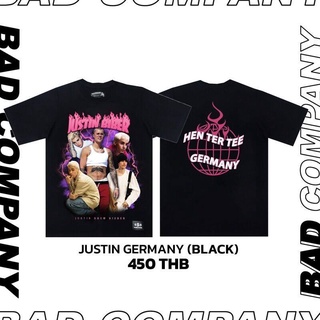 Tee BTS HG Badcompany เสื้อทัวร์สกรีนลาย "จัสตินเห็นเธอที่เยอรมัน"เสื้อยืดคอกลม