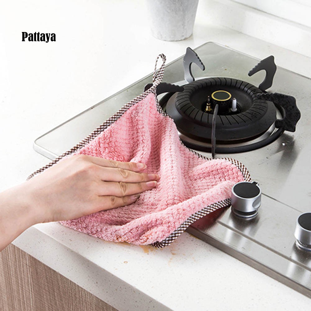 pattaya-ผ้าเช็ดมือ-ผ้าฟลีซ-แบบห่วงแขวน-สําหรับห้องครัว-ห้องน้ํา