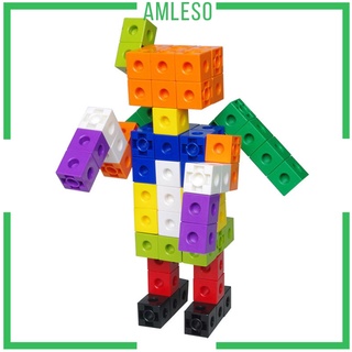 [AMLESO]  Mathlink Cubes 100pcs Set Early Math Educational 10Colors
