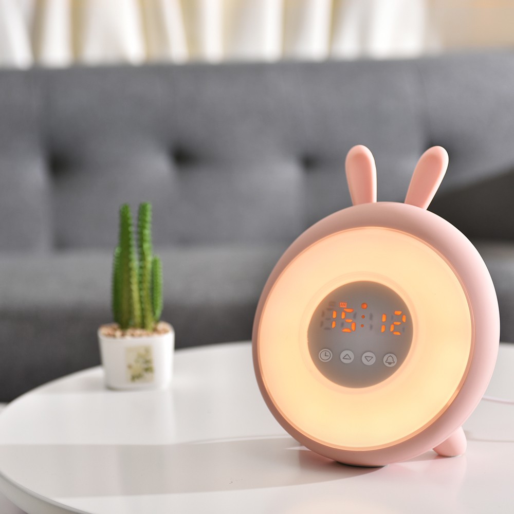 67aav-bunny-time-นาฬิกากระต่ายสุดน่ารัก-โคมไฟนาฬิกา-โคมไฟเปลี่ยนสีได้-นาฬิกาเปลี่ยนสีได้-ของแต่งห้อง-นาฬิกา-โคมไฟ