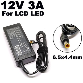 Power Adapter 12V 3A  6.5x4.4mm 36W (ใช้กับ 2A ได้ ) for LG LCD LED Monitor W1943S E1948S LCAP07F E2260 ADS-24NP-12-1.