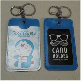 พวงกุญแจ ป้ายชื่อ ใส่บัตร ใส่ได้ 2 ด้าน ลาย โดเรม่อน Doraemon (รูปที่ถ่ายเป็น รูปด้านหน้า ด้านหลัง)