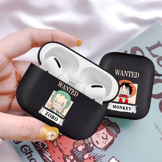 เคสหูฟังบลูทูธไร้สาย ลายการ์ตูนลูฟี่ โซโร วันพีช สําหรับ Apple AirPods 2 1 Pro