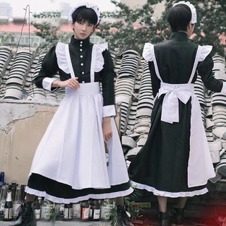 ชุดแม่บ้าน cos ชุดคนรับใช้ชายชุดคอสชุดนักเรียนน่ารัก Lolita สองมิติแม่บ้านญี่ปุ่น