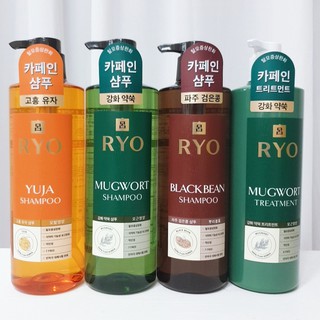 [RYO] Yuja(citron) / MUGWORT/ แชมพูถั่วดํา, ทรีตเมนต์ 800 มล.#ผมร่วง#ส่งจากเกาหลี