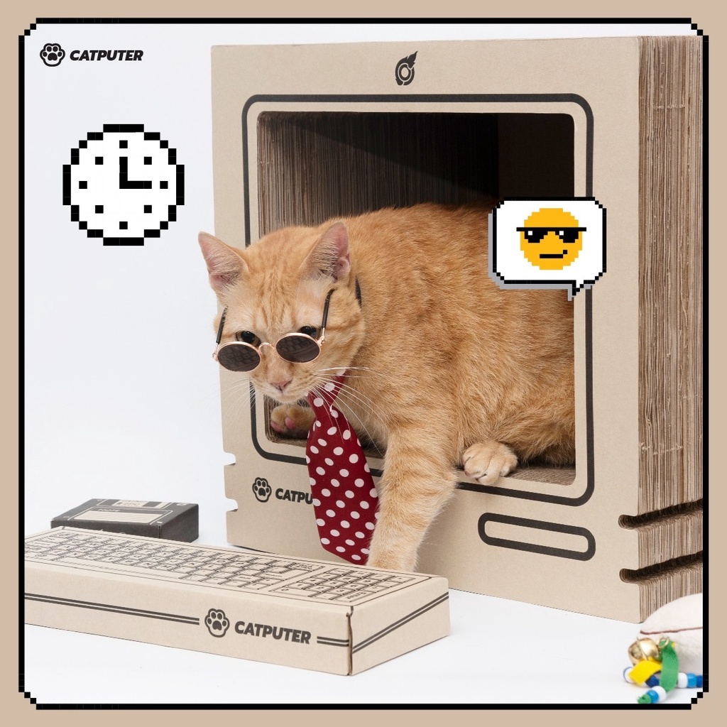 KAFBO x LOGA Catputer ที่ลับเล็บแมวรูปคอมพิวเตอร์ ที่ฝนเล็บแมว บ้านแมว ...