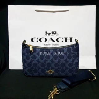 กระเป๋า COACHH SWINGER SIGNATURE DENIM SHOULDER BAG