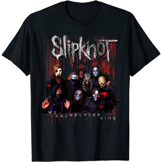 เสื้อยืดโอเวอร์ไซส์เสื้อยืด พิมพ์ลาย We Are Not Your Kind Red Group Slipknot ของแท้S-3XL