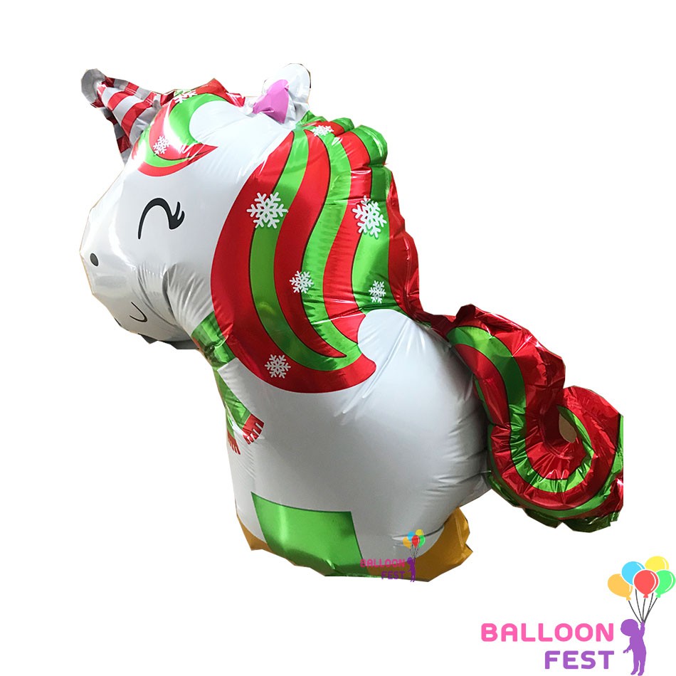 balloon-fest-ลูกโป่งฟอยล์-ยูนิคอร์นคริสมาสมินิ-30x30-ซม