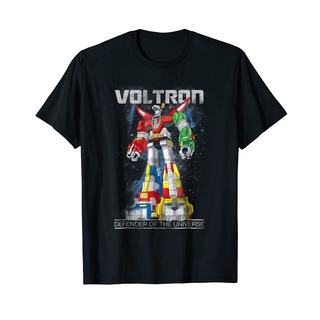 เสื้อยืดโอเวอร์ไซส์เสื้อยืดคอกลมผ้าฝ้ายพิมพ์ลายกราฟฟิก Voltron Retro Defender แฟชั่นสําหรับผู้ชายS-3XL