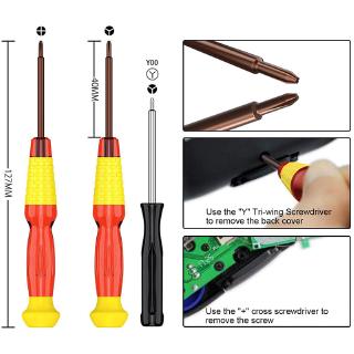 ภาพขนาดย่อของภาพหน้าปกสินค้า2-Pack 3D Joycon Joystick Replacement,ABLEWE Analog Thumb Stick Joy Con Repair Kit for Nintendo Switch, Include Tri-Wing, Cross Screwdriver, Pry Tools + 6 Thumbstick Caps+1 Brush จากร้าน hjtyyjsgdf.th บน Shopee ภาพที่ 1