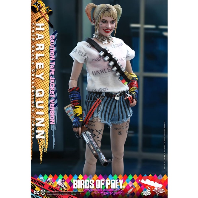 พร้อมส่ง-ฟิกเกอร์-hot-toys-mms566-birds-of-prey-1-6-harley-quinn-caution-tape-jacket-version