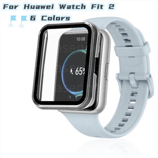 ภาพหน้าปกสินค้า2in1 ฟิล์ม + เคส PC สําหรับ Huawei Watch Fit / Fit 2 / Honor ES เคสป้องกันกระจก แบบเต็มจอ ที่เกี่ยวข้อง