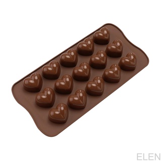 15 Grids Chocolate Heart Shaped Mold Ice Cube Fondant Making Mould Tray Home Bakery Baking Tool ELEN