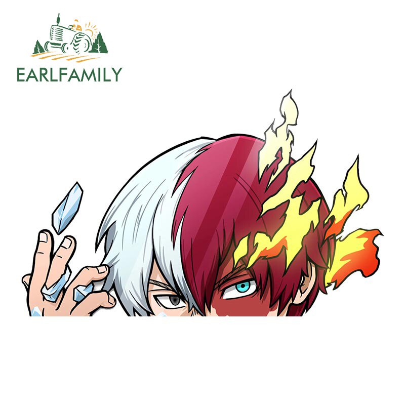 earlfamily-สติกเกอร์ไวนิล-กันน้ํา-ลาย-my-hero-academia-peek-ขนาด-13-ซม-x-8-2-ซม-สําหรับติดตกแต่งรถยนต์-รถจักรยานยนต์