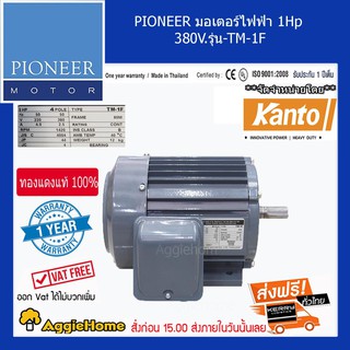 PIONEER มอเตอร์ไฟฟ้า รุ่น TM-1F  ไฟ 380V 1HP. (1แรงม้า)