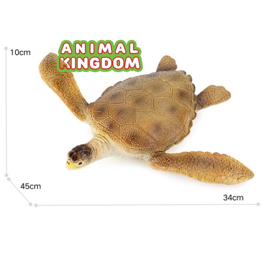 animal-kingdom-โมเดลสัตว์-เต่าทะเล-น้ำตาล-ขนาด-41-00-cm-แบบนิ่ม-จากสงขลา