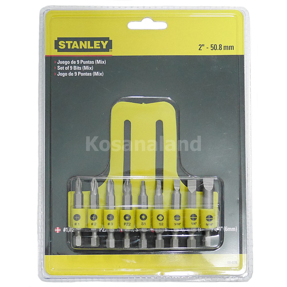 Stanley #68-070 ชุดดอกไขควง 9 ชิ้น ( Screwdriver Bit Set ) | Shopee ...