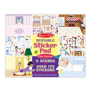 [แท้ USA] สมุดสติ๊กเกอร์ รียูสซาเบิล ติดซ้ำได้ รุ่น ห้องในบ้าน Melissa &amp; Doug Reusable Sticker Pad - Play House #4197