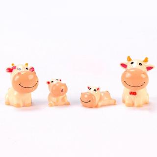 ตุ๊กตาวัวขนาดเล็กสําหรับตกแต่งสวน 4 ชิ้น / ชุด